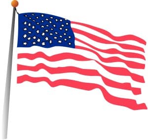 The Stars and Stripes In the Wind