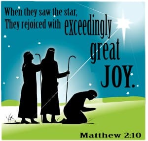 Wise Men Rejoicing with Joy Word Art