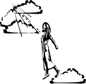 Jesus in the Clouds Christian Clipart