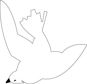 Dove Line Drawing
