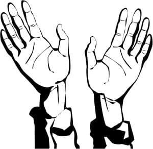 Hands Giving Praise and Thanks