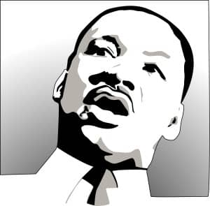 Martin Luther King in Gray Shades