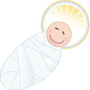 Swaddled Baby Jesus Cartoon