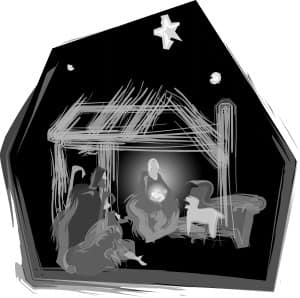 Nativity in Black and White