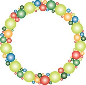 Colorful Bubbles Circle Border