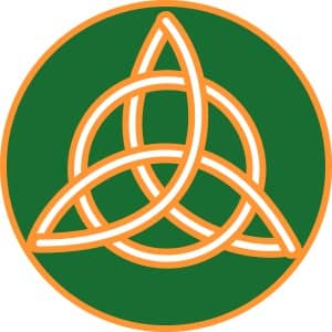 Gold Trimmed Celtic Trinity Knot