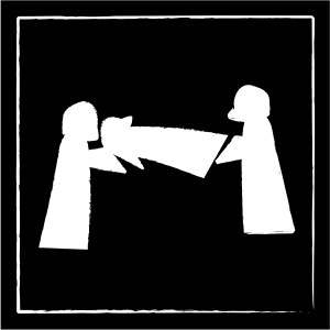 Carrying the Body of Christ Black and White