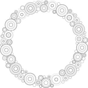 Gray Circles Wreath