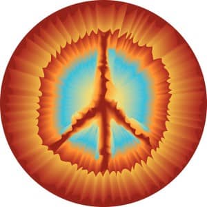 Tie Dye Peace Symbol