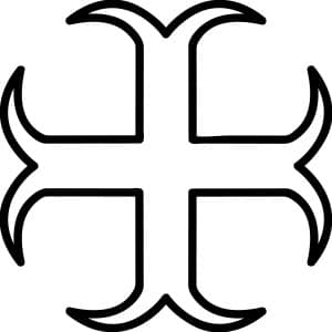Moline Cross Outline