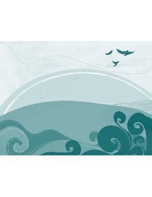 Landscape Graphic Background in Green