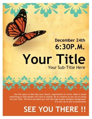 Church Flyer Butterfly