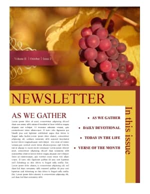 Thanksgiving Joy Newsletter
