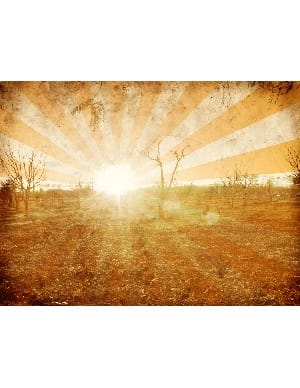 Landscape with Bold Golden Rays