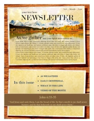 Mountain Scene Church Newsletter