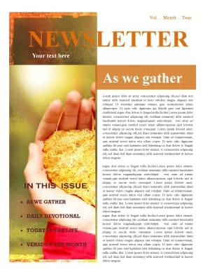 Hands And Leaf Church Newsletter Design