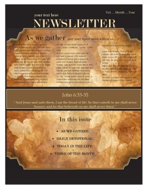 Autumn Church Newsletter Design