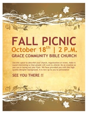 Fall Picnic Chruch Flyer