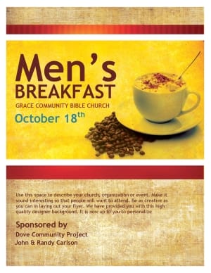 Mens Breakfast Christian Flyer