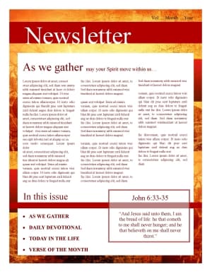 Fall Leaves Church Newsletter