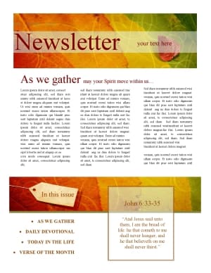 Newsletter Design For Fall