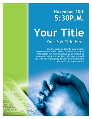 Prayer Meeting Church Flyer