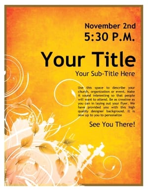 Youth Events Church Flyer