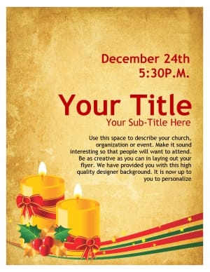 Christmas Carols Church Flyer