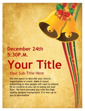 Christmas Bells Church Flyer