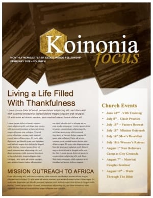 God's Workmanship Religious Newsletter