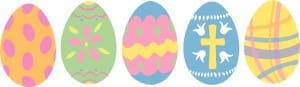 Five Colorful Eggs