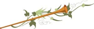 Trumpet and Floral Ornament