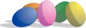 Brightly Dyed Eggs