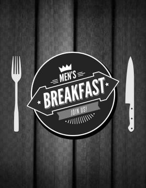 Men's Breakfast Church Flyer