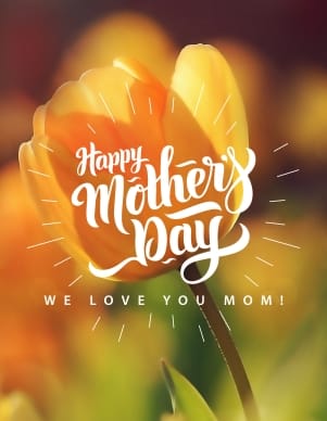 Yellow Tulip Mother’s Day Church Flyer