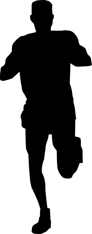 Silhouette of Running Man