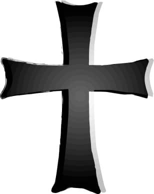 Shades of Gray Cross Clipart