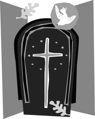 Black And White Cross And Dove