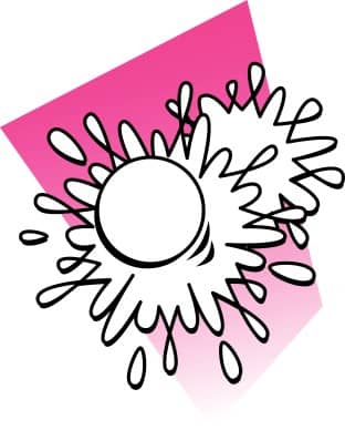 Paintball Splats with Pink Background