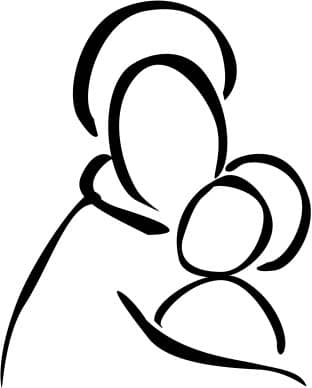 Minimalistic Mother and Child