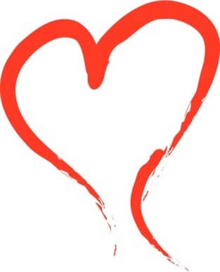 Brushstroked Red Heart