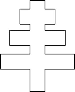 Papal Cross Outline
