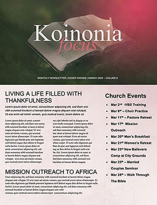21 Days of Prayer and Fasting: Newsletter