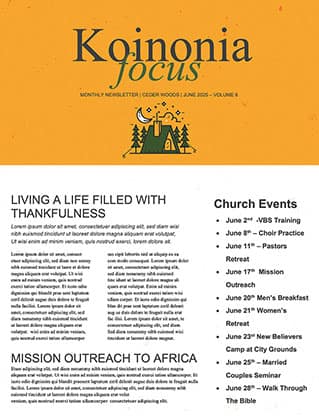 Summer Camp: Newsletter