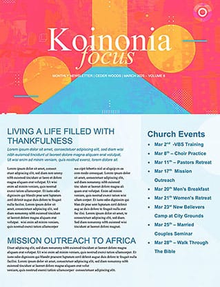 Comfort Zone: Newsletter