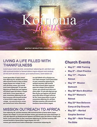 Finally Home: Newsletter