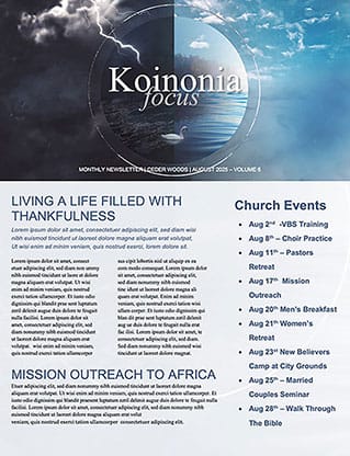 When Things Fall Apart: Newsletter