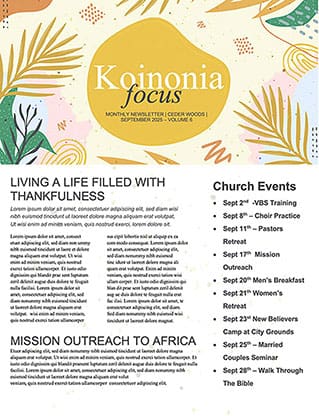 Give Thanks: Newsletter