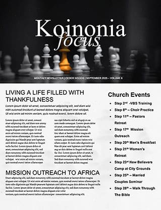 More Than Conquerors: Newsletter