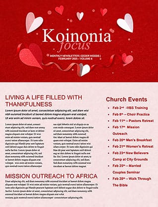 Happy Valentines Day: Newsletter
